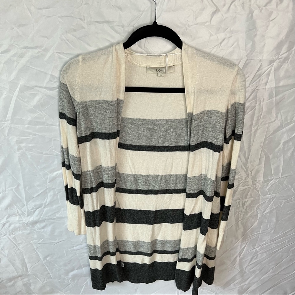 Loft striped cardigan - small